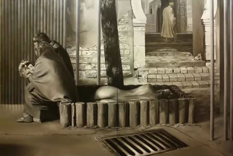 EVREN OĞUZBALABAN — “İzlenimyorum - Tunus”, 2013 "İzlenimyorum - Tunus" eseri EVREN OĞUZBALABAN tarafından 2013 yılında 120x180 cm ölçülerinde Tuval üzeri akrilik boya tekniği ile yapılmıştır.