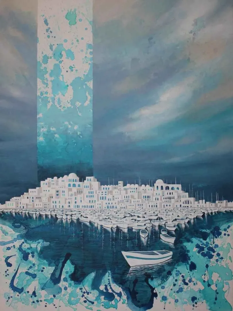 "İzlenimyorum - Tunus" eseri ÖZGE ÖNER tarafından 2013 yılında 120x90 cm ölçülerinde Tuval üzeri akrilik boya tekniği ile yapılmıştır.
