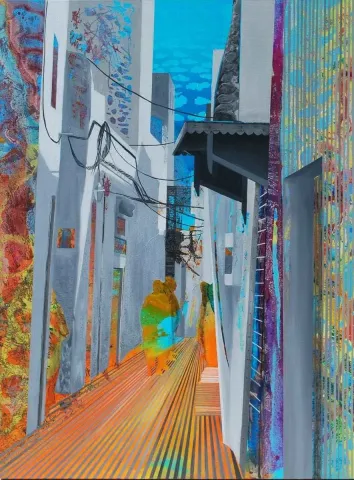"İzlenimyorum - Tunus" eseri ARDA SELİM tarafından 2013 yılında 120x90 cm ölçülerinde Tuval üzeri akrilik boya tekniği ile yapılmıştır.