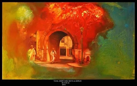 TURGUT AKARSU — “İzlenimyorum - Tunus”, 2013 "İzlenimyorum - Tunus" eseri TURGUT AKARSU tarafından 2013 yılında 30x50 cm ölçülerinde Tuval üzeri akrilik boya tekniği ile yapılmıştır.
