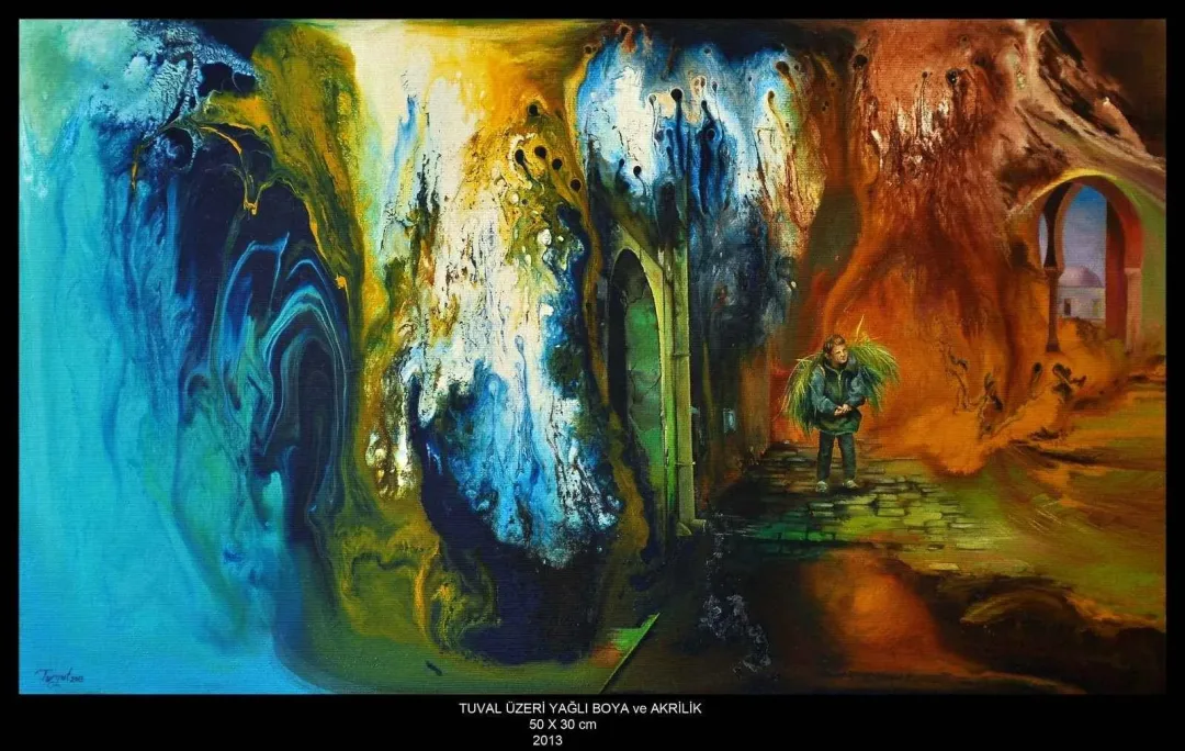 yakınlaştır "İzlenimyorum - Tunus" eseri TURGUT AKARSU tarafından 2013 yılında 30x50 cm ölçülerinde Tuval üzeri akrilik boya tekniği ile yapılmıştır.