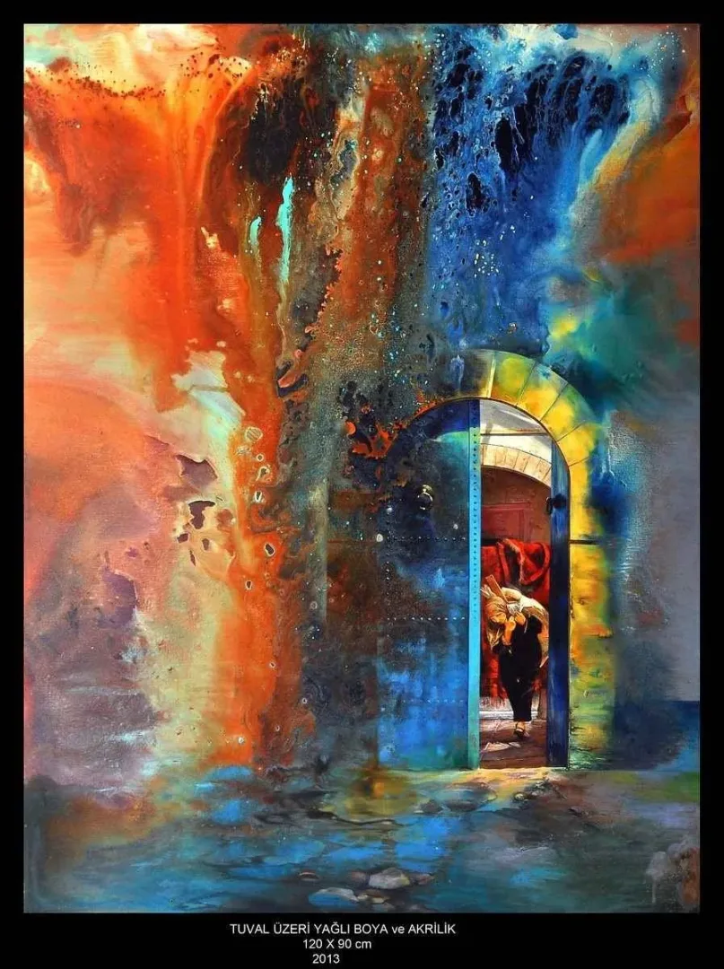 yakınlaştır "İzlenimyorum - Tunus" eseri TURGUT AKARSU tarafından 2013 yılında 120x90 cm ölçülerinde Tuval üzeri akrilik boya tekniği ile yapılmıştır.