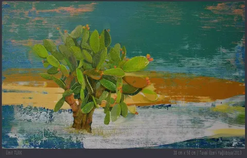 ÜMİT TÜRK — “İzlenimyorum - Tunus”, 2013 "İzlenimyorum - Tunus" eseri ÜMİT TÜRK tarafından 2013 yılında 30x50 cm ölçülerinde Tuval üzeri akrilik boya tekniği ile yapılmıştır.