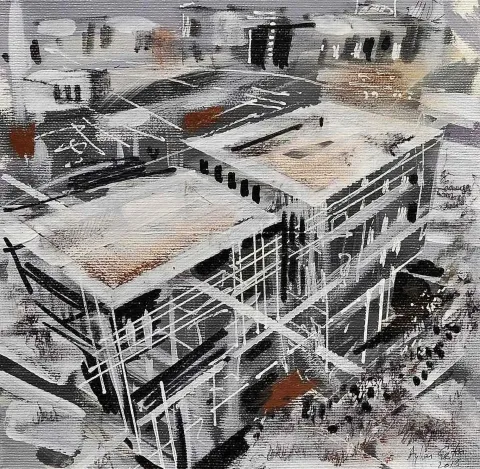 "isimsiz" eseri AYHAN ÇETİN tarafından 20x20 cm ölçülerinde yapılmıştır.