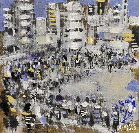 "isimsiz" eseri AYHAN ÇETİN tarafından 20x20 cm ölçülerinde yapılmıştır.