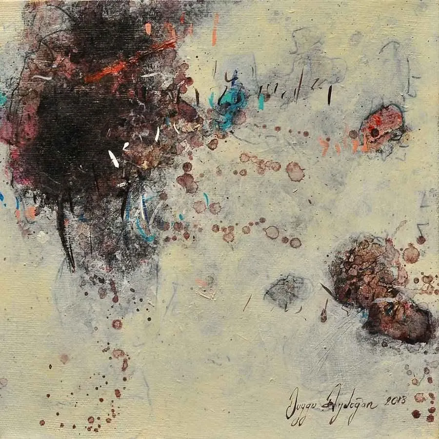 "isimsiz" eseri DUYGU AYDOĞAN tarafından 20x20 cm ölçülerinde yapılmıştır.