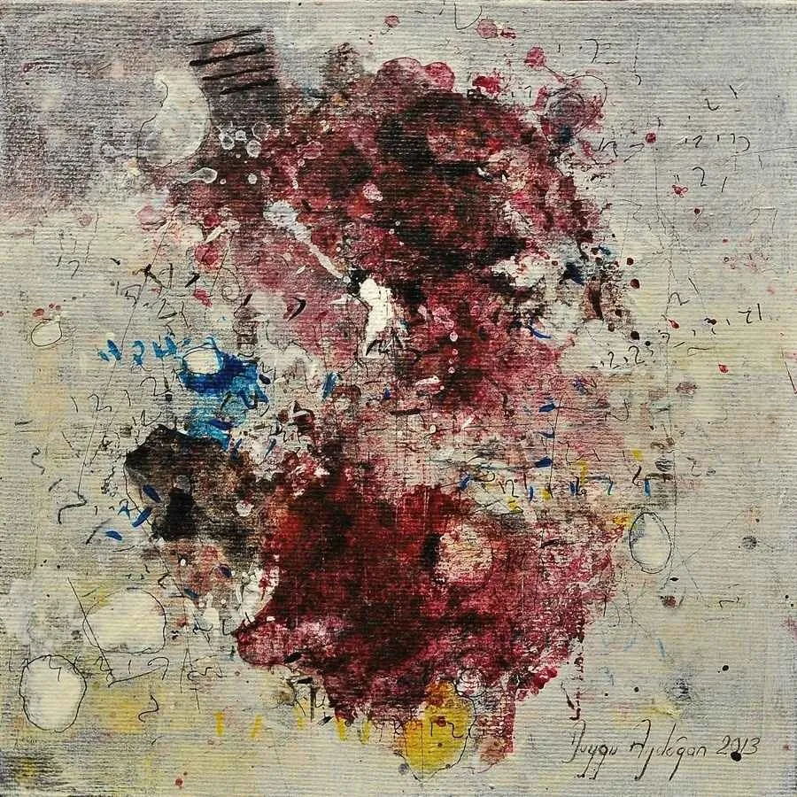 "isimsiz" eseri DUYGU AYDOĞAN tarafından 20x20 cm ölçülerinde yapılmıştır.