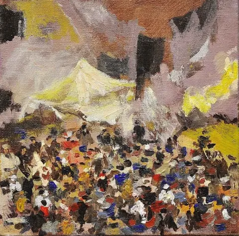 "isimsiz" eseri DERYA ÜLKER tarafından 20x20 cm ölçülerinde yapılmıştır.