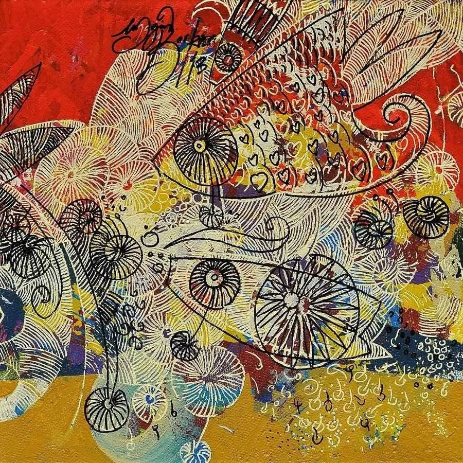"isimsiz" eseri ENGİN KORKMAZ tarafından 20x20 cm ölçülerinde yapılmıştır.