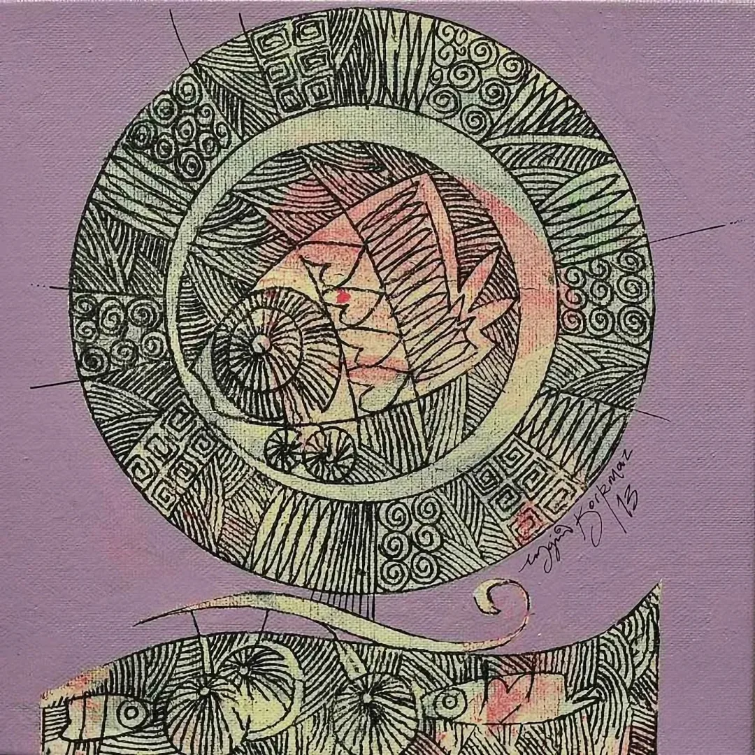 "isimsiz" eseri ENGİN KORKMAZ tarafından 20x20 cm ölçülerinde yapılmıştır.
