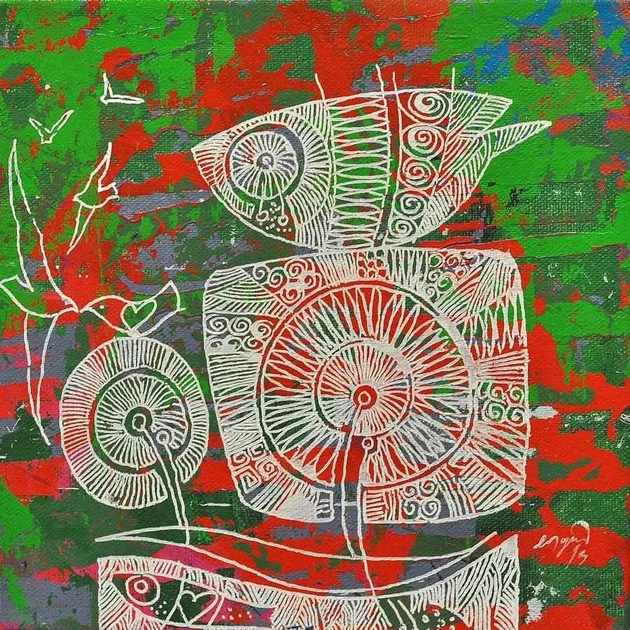 "isimsiz" eseri ENGİN KORKMAZ tarafından 20x20 cm ölçülerinde yapılmıştır.