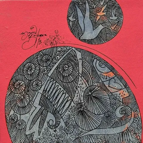 "isimsiz" eseri ENGİN KORKMAZ tarafından 20x20 cm ölçülerinde yapılmıştır.