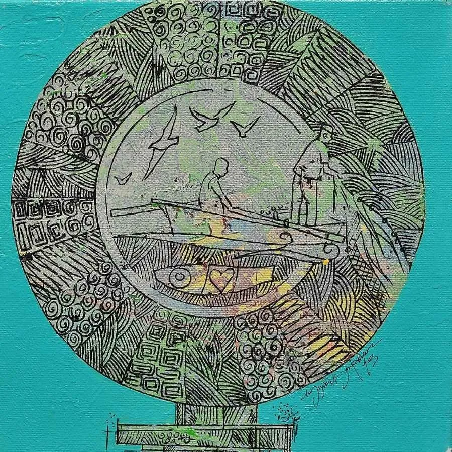"isimsiz" eseri ENGİN KORKMAZ tarafından 20x20 cm ölçülerinde yapılmıştır.