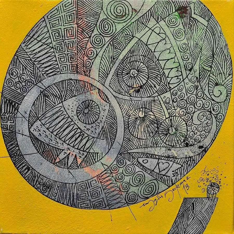 "isimsiz" eseri ENGİN KORKMAZ tarafından 20x20 cm ölçülerinde yapılmıştır.