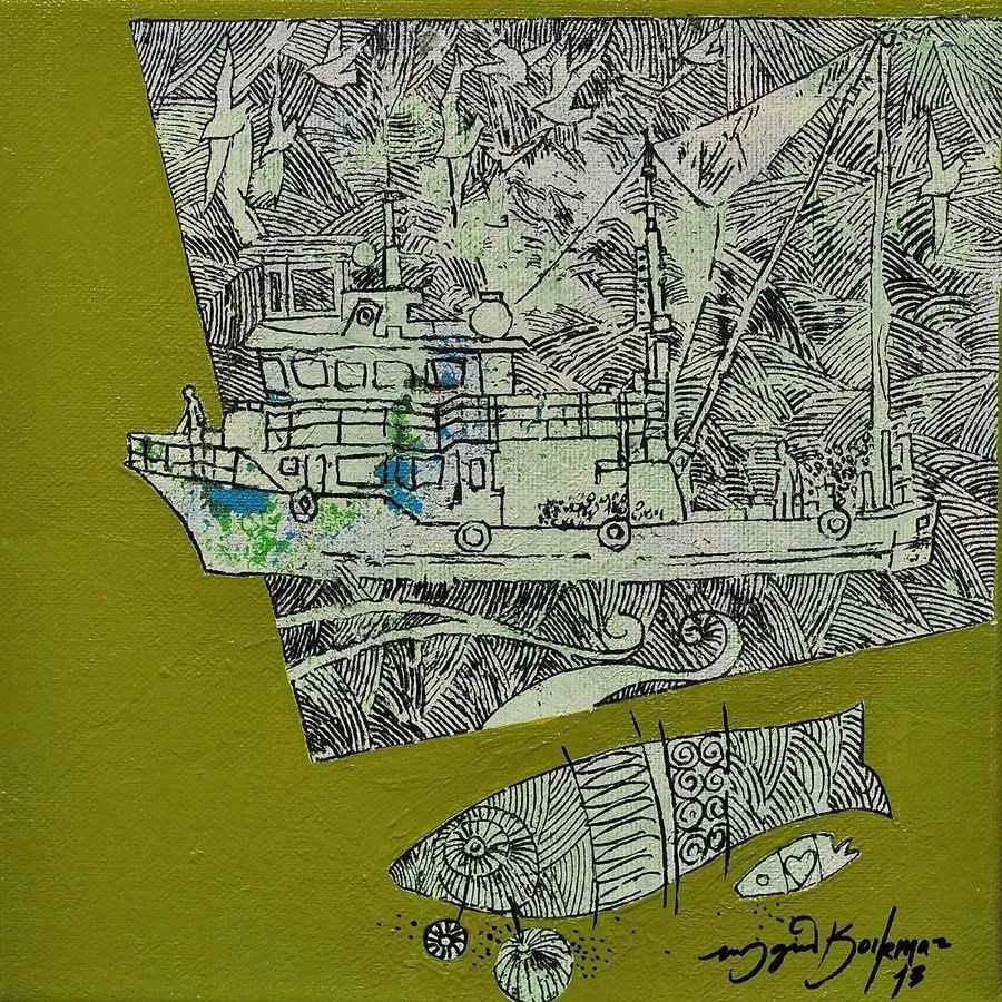 "isimsiz" eseri ENGİN KORKMAZ tarafından 20x20 cm ölçülerinde yapılmıştır.