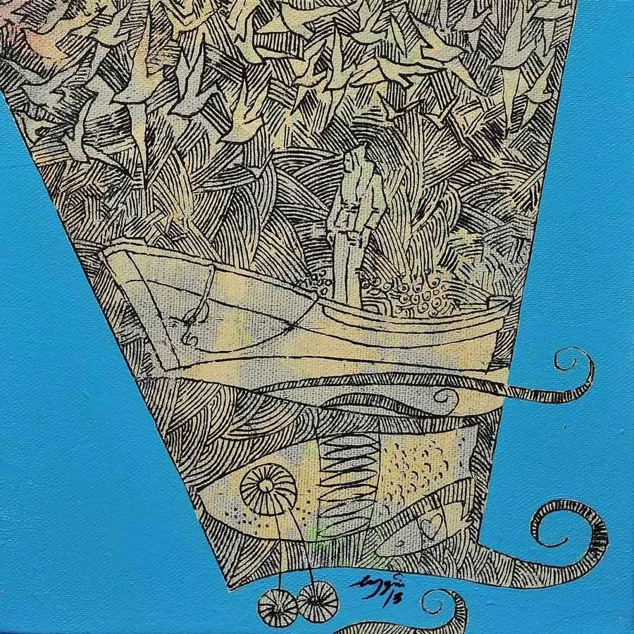 "isimsiz" eseri ENGİN KORKMAZ tarafından 20x20 cm ölçülerinde yapılmıştır.