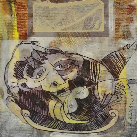 ERHAN LANPİR — “isimsiz” "isimsiz" eseri ERHAN LANPİR tarafından 20x20 cm ölçülerinde yapılmıştır.