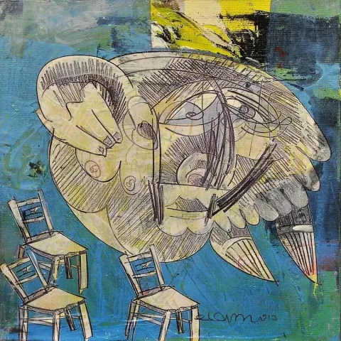 ERHAN LANPİR — “isimsiz” "isimsiz" eseri ERHAN LANPİR tarafından 20x20 cm ölçülerinde yapılmıştır.