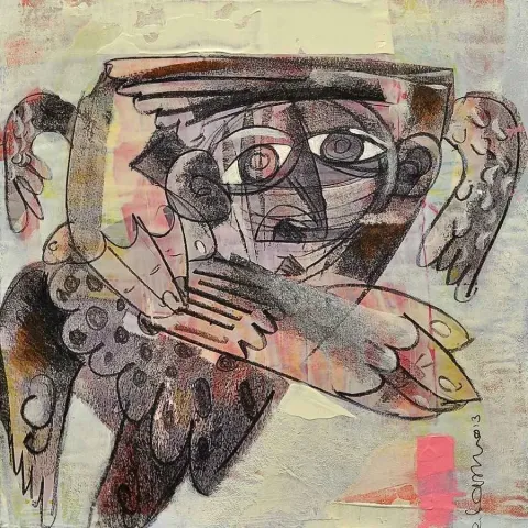 ERHAN LANPİR — “isimsiz” "isimsiz" eseri ERHAN LANPİR tarafından 20x20 cm ölçülerinde yapılmıştır.