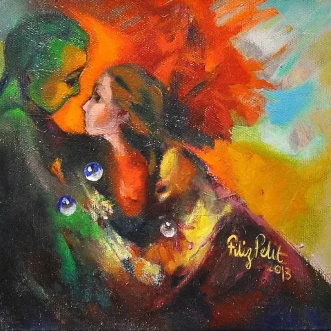 "isimsiz" eseri FİLİZ PELİT tarafından 20x20 cm ölçülerinde yapılmıştır.
