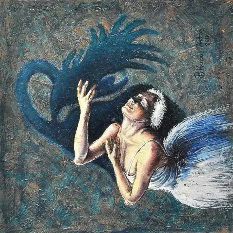 "isimsiz" eseri PELİN HAZAL AKTAŞ tarafından 20x20 cm ölçülerinde yapılmıştır.