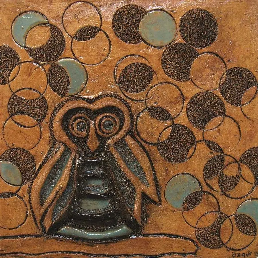 "isimsiz" eseri ÖZGÜR KAPTAN tarafından 20x20 cm ölçülerinde yapılmıştır.