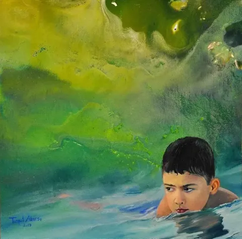 "isimsiz" eseri TURGUT AKARSU tarafından 20x20 cm ölçülerinde yapılmıştır.