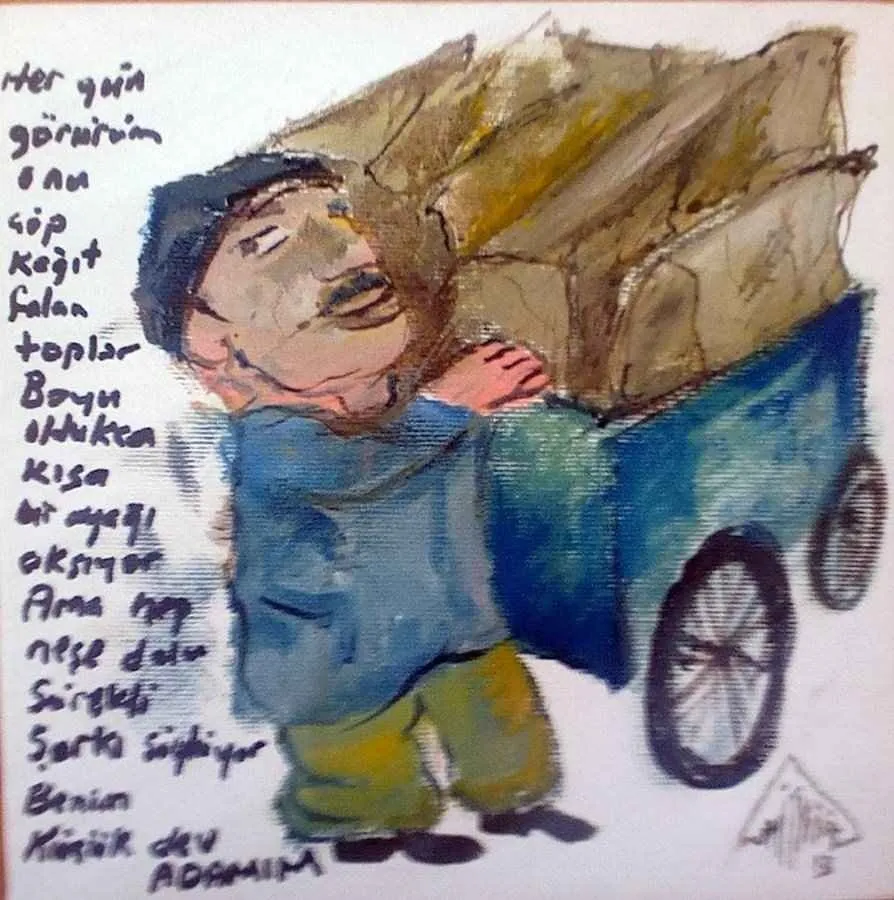 "isimsiz" eseri ÜMİT YİĞİT tarafından 20x20 cm ölçülerinde yapılmıştır.