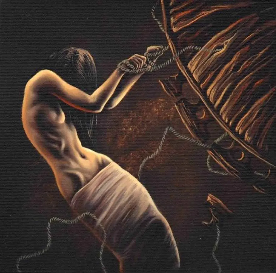 "isimsiz" eseri BEHZAT FEYZULLAH tarafından 20x20 cm ölçülerinde yapılmıştır.