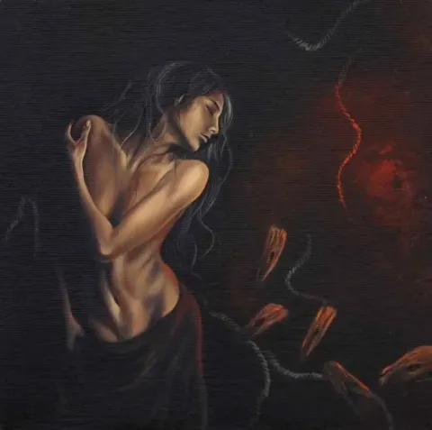 "isimsiz" eseri BEHZAT FEYZULLAH tarafından 20x20 cm ölçülerinde yapılmıştır.