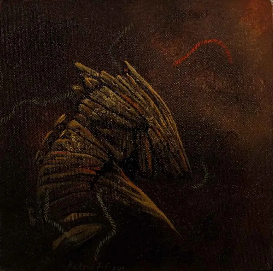 "isimsiz" eseri BEHZAT FEYZULLAH tarafından 20x20 cm ölçülerinde yapılmıştır.