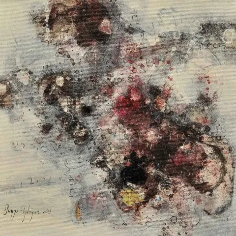 "isimsiz" eseri DUYGU AYDOĞAN tarafından 20x20 cm ölçülerinde yapılmıştır.