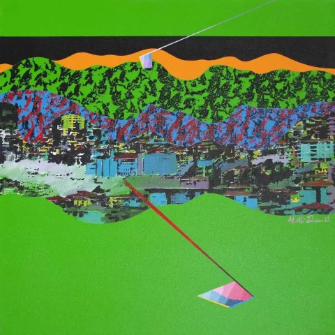 "isimsiz" eseri MEHMET ALİ DOĞAN tarafından 2012 yılında 65x65 cm ölçülerinde Tuval üzeri akrilik boya tekniği ile yapılmıştır.