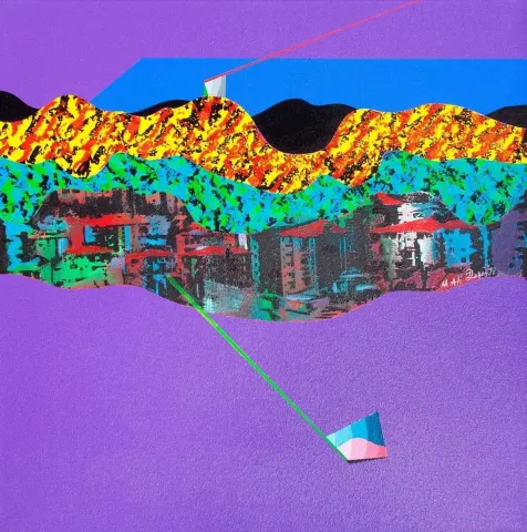 "isimsiz" eseri MEHMET ALİ DOĞAN tarafından 2012 yılında 65x65 cm ölçülerinde Tuval üzeri akrilik boya tekniği ile yapılmıştır.