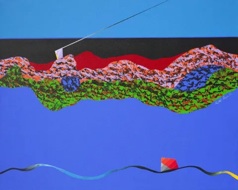"isimsiz" eseri MEHMET ALİ DOĞAN tarafından 2012 yılında 80x100 cm ölçülerinde Tuval üzeri akrilik boya tekniği ile yapılmıştır.