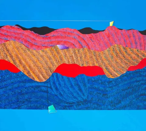 "isimsiz" eseri MEHMET ALİ DOĞAN tarafından 2012 yılında 180x200 cm ölçülerinde Tuval üzeri akrilik boya tekniği ile yapılmıştır.