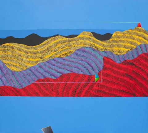 "isimsiz" eseri MEHMET ALİ DOĞAN tarafından 2012 yılında 180x200 cm ölçülerinde Tuval üzeri akrilik boya tekniği ile yapılmıştır.