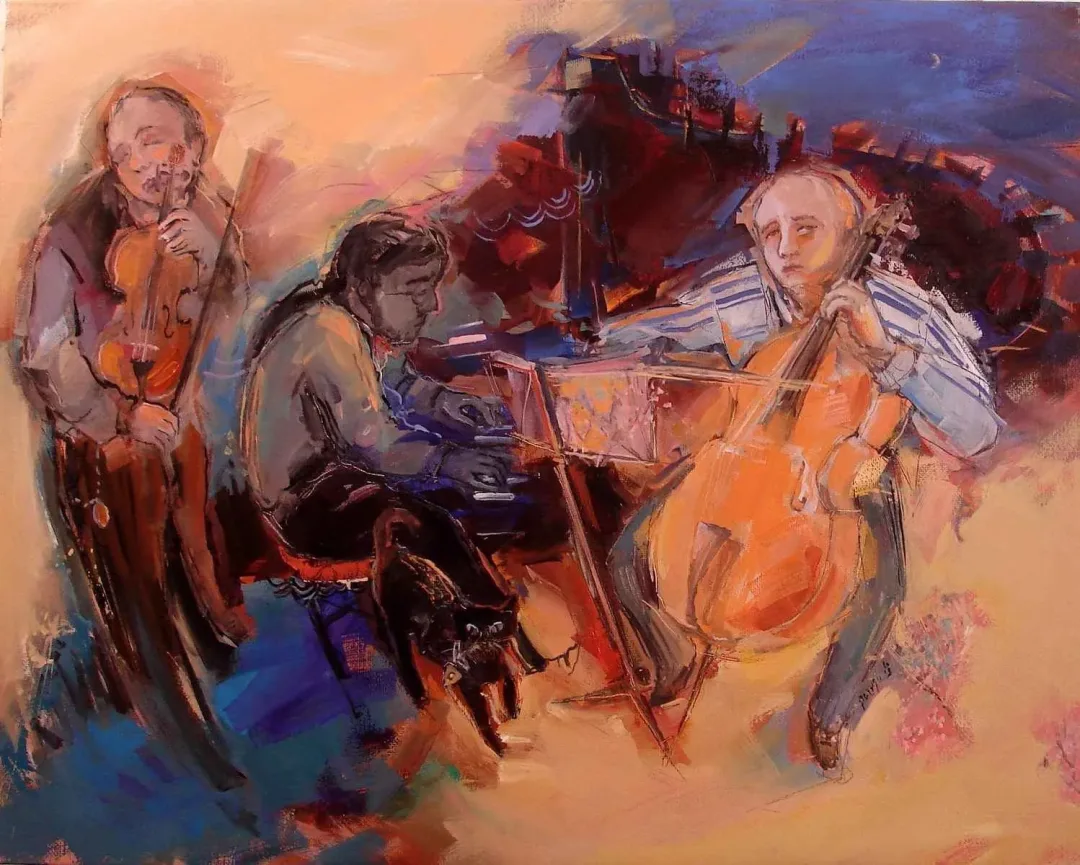 "selim sesler" eseri PERUZE HAMURCU tarafından 2013 yılında 92x75 cm ölçülerinde Tuval üzeri yağlı boya tekniği ile yapılmıştır.