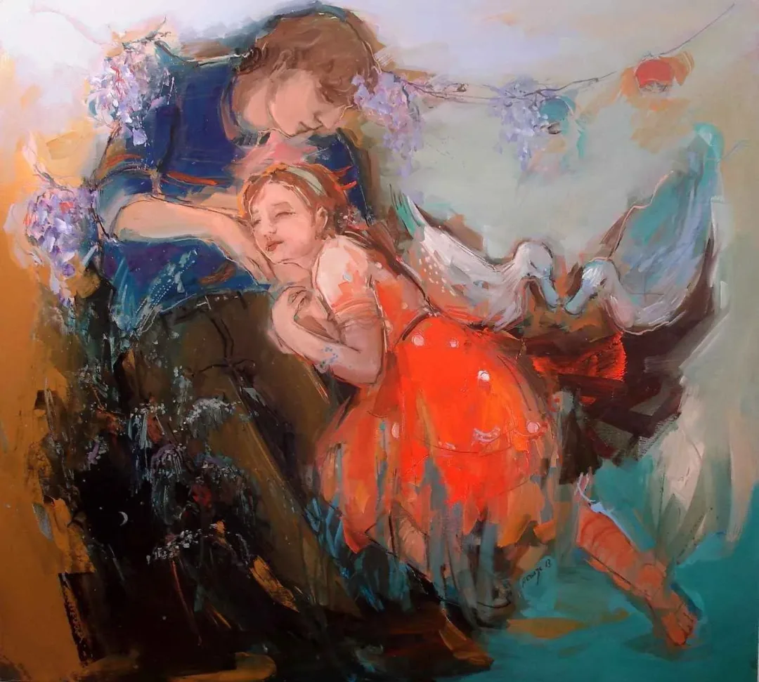 yakınlaştır "bir çift ördek" eseri PERUZE HAMURCU tarafından 2013 yılında 90x100 cm ölçülerinde Tuval üzeri yağlı boya tekniği ile yapılmıştır.