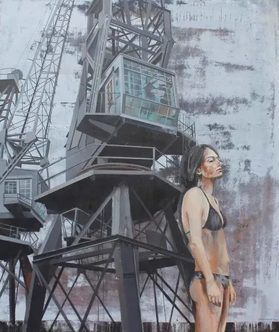 ŞAHİN DEMİR — “isimsiz”, 2013 "isimsiz" eseri ŞAHİN DEMİR tarafından 2013 yılında 150x126 cm ölçülerinde Tuval üzeri yağlı boya tekniği ile yapılmıştır.