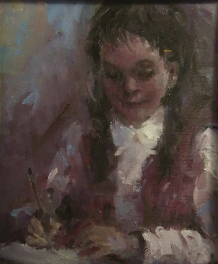 yakınlaştır "Ev Ödevi" eseri KORKUT ULUĞ tarafından 2013 yılında 60x50 cm ölçülerinde Tuval üzeri yağlı boya tekniği ile yapılmıştır.