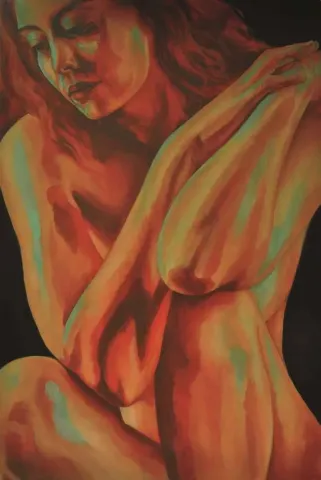 NURHİLAL HARSA — “Nü”, 2013 "Nü" eseri NURHİLAL HARSA tarafından 2013 yılında 150x100 cm ölçülerinde Tuval üzeri yağlı boya tekniği ile yapılmıştır.