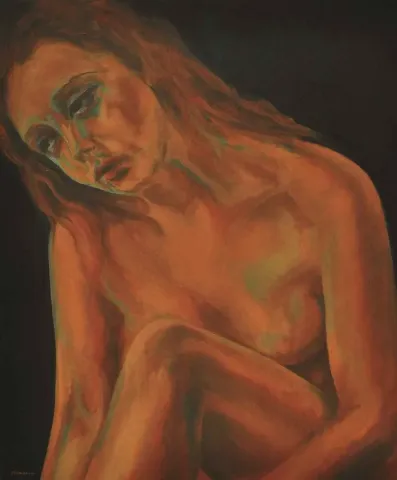 NURHİLAL HARSA — “Nü”, 2013 "Nü" eseri NURHİLAL HARSA tarafından 2013 yılında 60x50 cm ölçülerinde Tuval üzeri yağlı boya tekniği ile yapılmıştır.