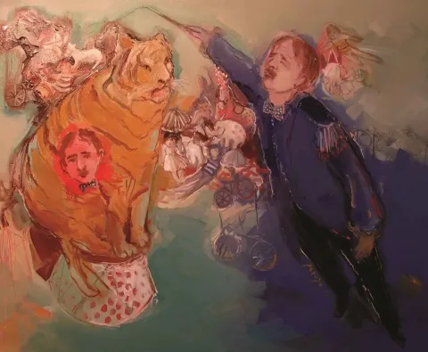 PERUZE HAMURCU — “İsimsizler”, 2013 "İsimsizler" eseri PERUZE HAMURCU tarafından 2013 yılında 60x50 cm ölçülerinde Tuval üzeri yağlı boya tekniği ile yapılmıştır.