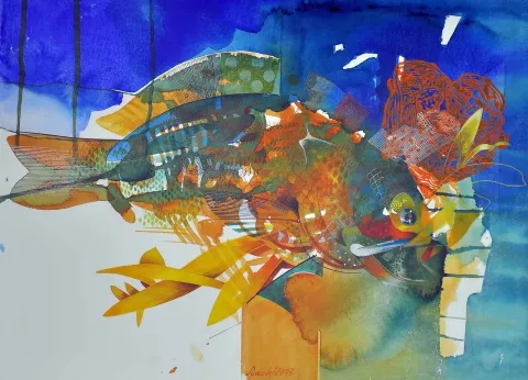 "isimsiz" eseri SEMİH KAPLAN tarafından 2013 yılında 56x76 cm ölçülerinde Kağıt üzeri sulu boya tekniği ile yapılmıştır.