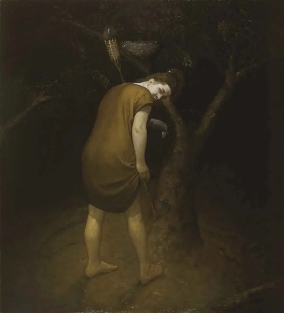 "Meyve Toplayan Kız" eseri SERTAP YEĞİN tarafından 2013 yılında 200x180 cm ölçülerinde Tuval üzeri yağlı boya tekniği ile yapılmıştır.