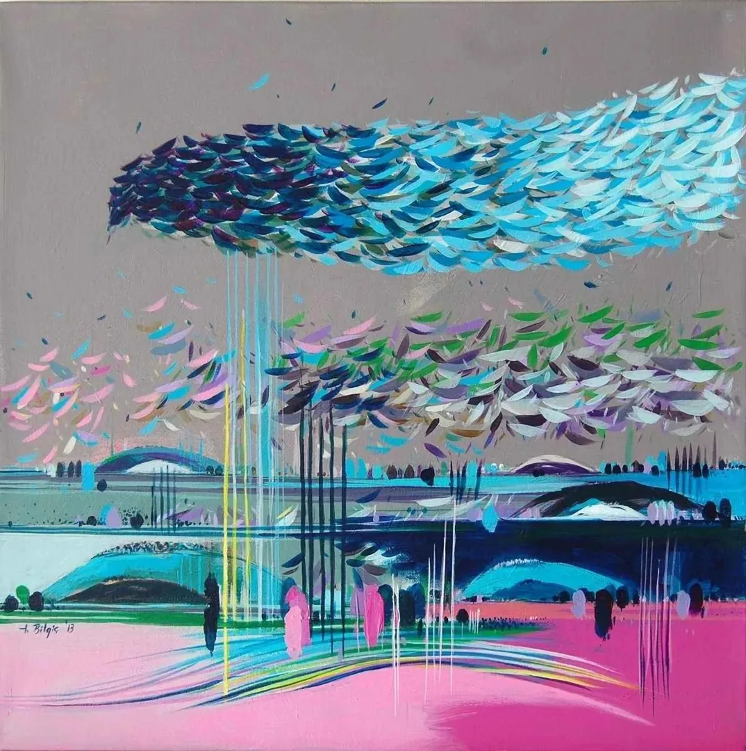 TAMER BİLGİÇ — “isimsiz”, 2013 "isimsiz" eseri TAMER BİLGİÇ tarafından 2013 yılında 50x50 cm ölçülerinde Tuval üzeri akrilik boya tekniği ile yapılmıştır.