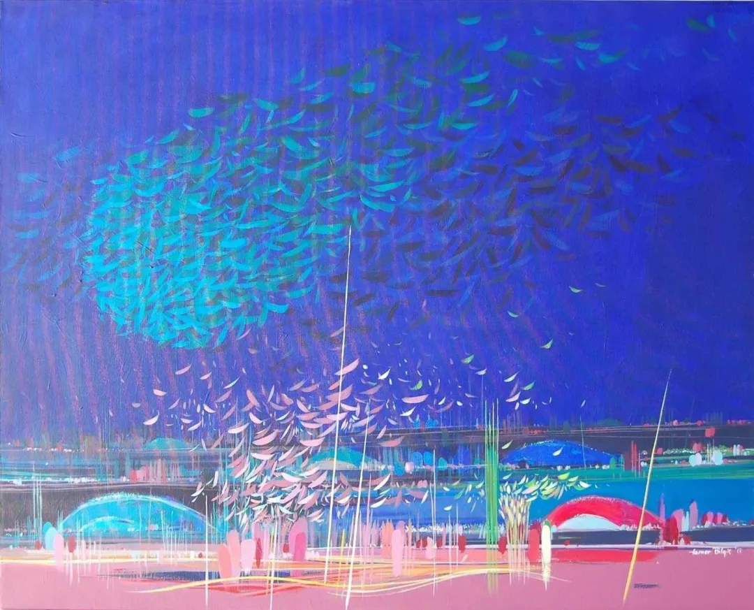 "isimsiz" eseri TAMER BİLGİÇ tarafından 2013 yılında 80x100 cm ölçülerinde Tuval üzeri akrilik boya tekniği ile yapılmıştır.