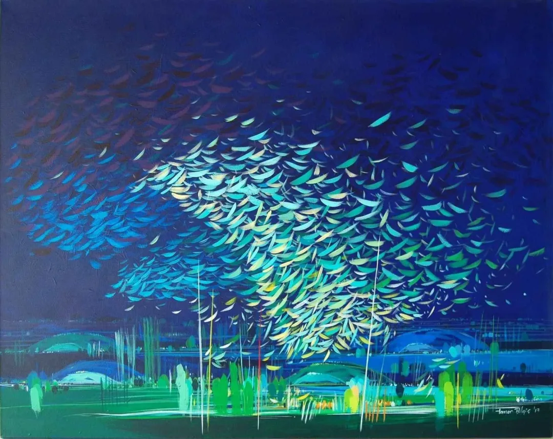 TAMER BİLGİÇ — “isimsiz”, 2013 "isimsiz" eseri TAMER BİLGİÇ tarafından 2013 yılında 80x100 cm ölçülerinde Tuval üzeri akrilik boya tekniği ile yapılmıştır.