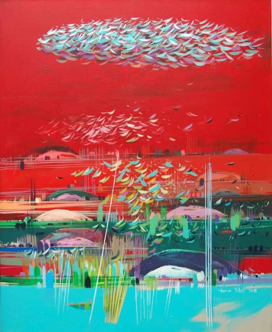 TAMER BİLGİÇ — “isimsiz”, 2013 "isimsiz" eseri TAMER BİLGİÇ tarafından 2013 yılında 100x80 cm ölçülerinde Tuval üzeri akrilik boya tekniği ile yapılmıştır.